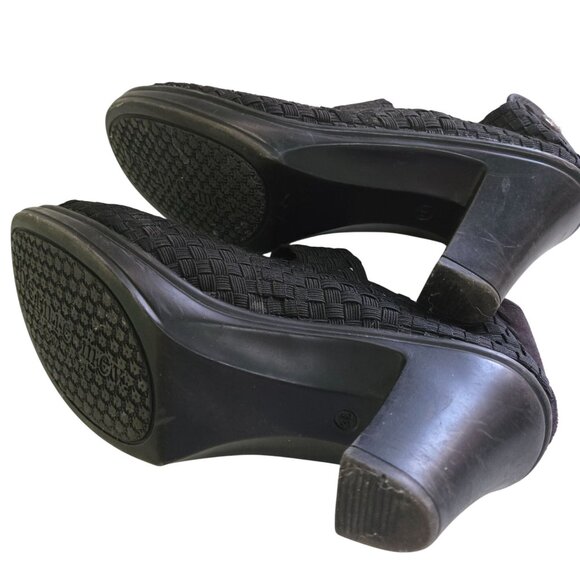 Bernie Mev Bonnie Women's Pumps Maryjane Black Stretch Comfort Woven Size 38 - Picture 7 of 10